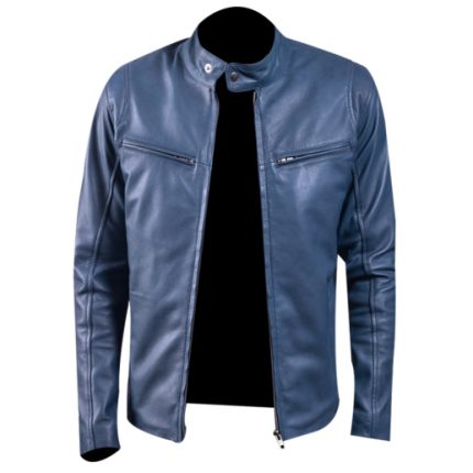 Men's Genuine  Leather Biker Jacket ZILG-125